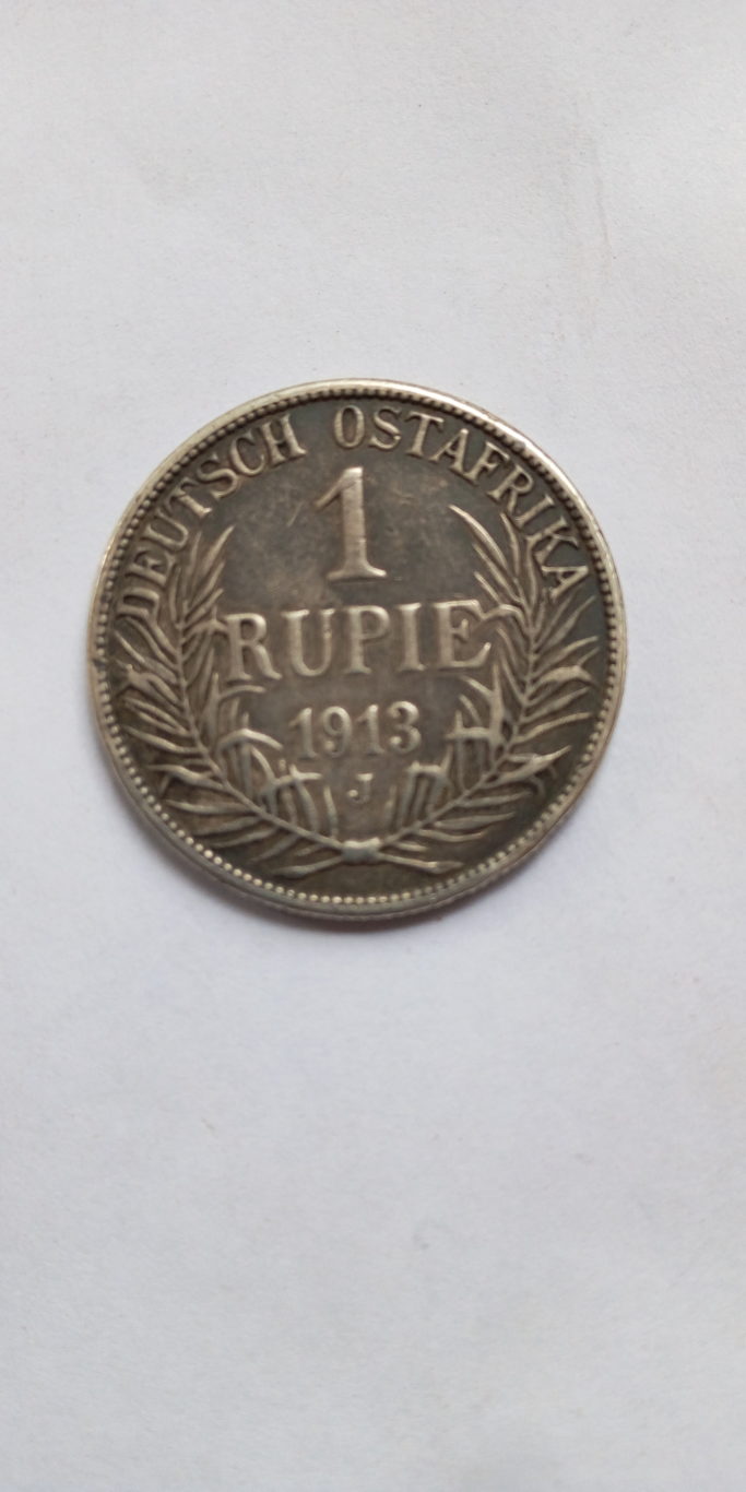 1913 J German East Africa 1 Rupie