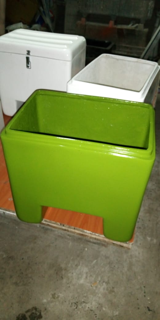 Fibreglass carrier boxes for motorbikes