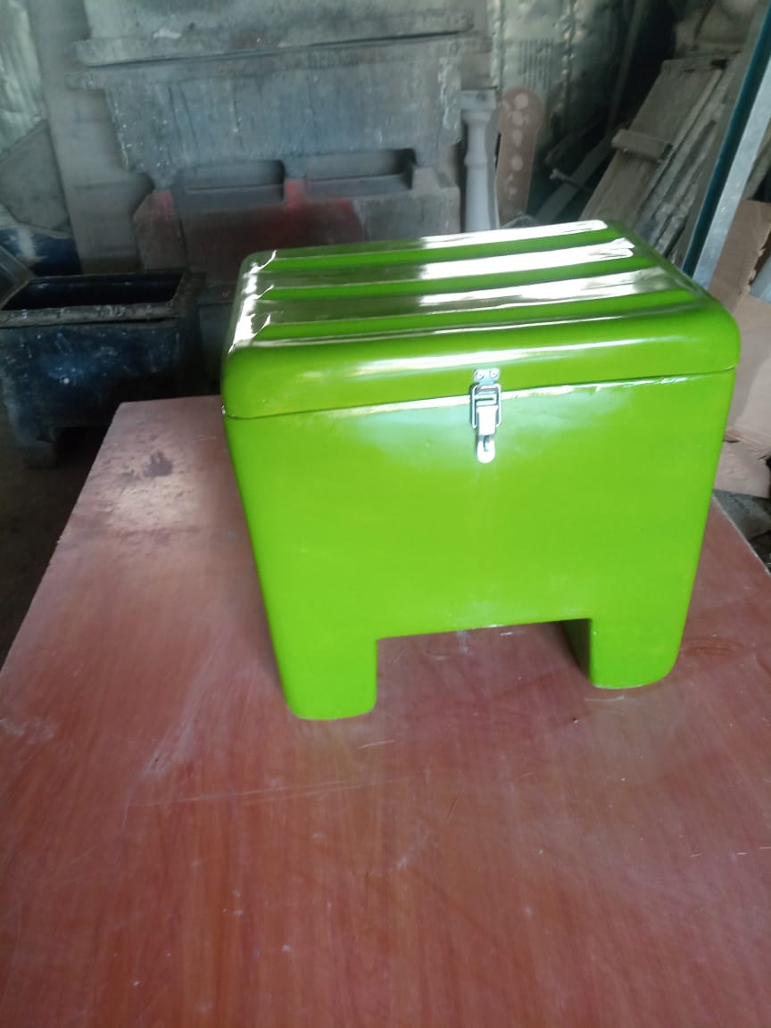 Fibreglass carrier boxes for motorbikes