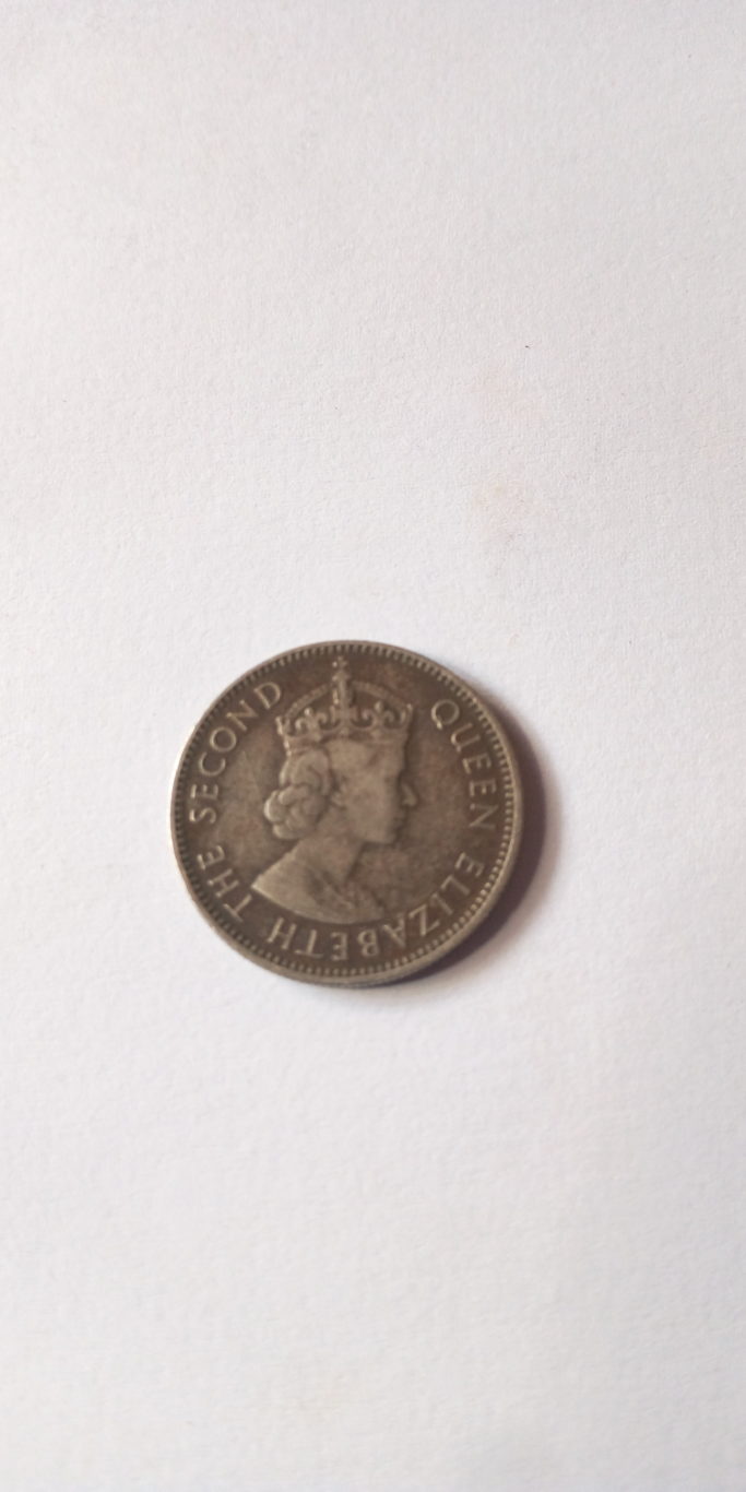 1958 HALF cent British east Africa Colonial coin, QUEEN ELIZABETH THE SECOND