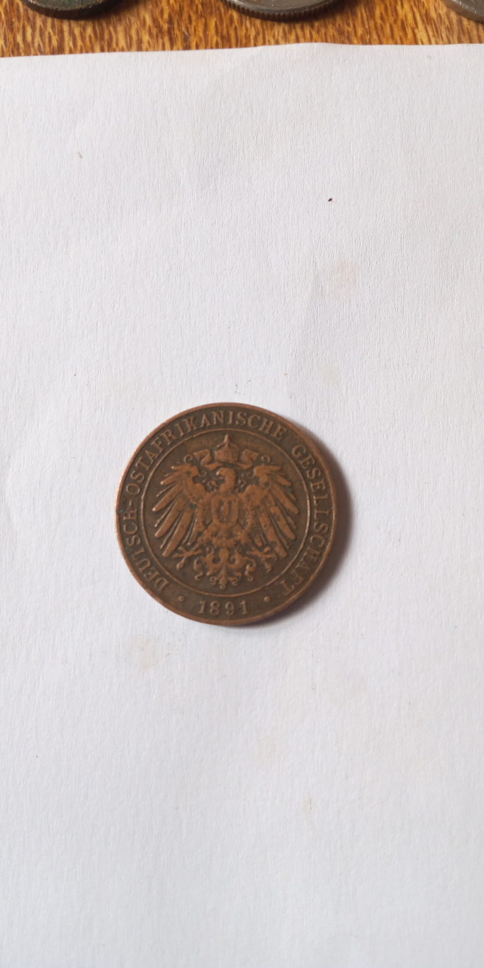 1891 DEUTSCH OSTAFRIKANISCHE  MOMBASA COIN