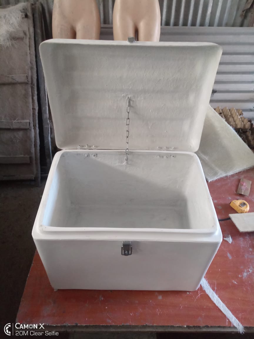 We make fibreglass courier boxes for delivery