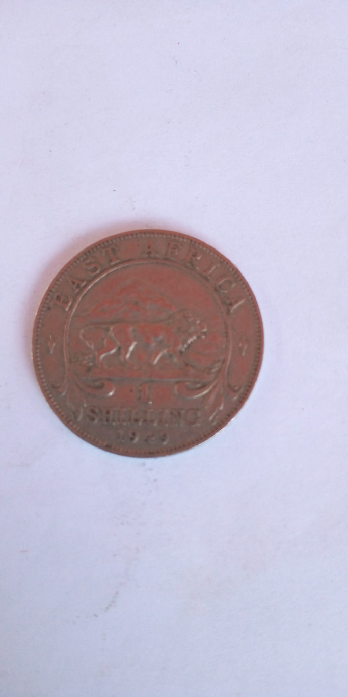 British east africa colonial coin 1949 one shilling