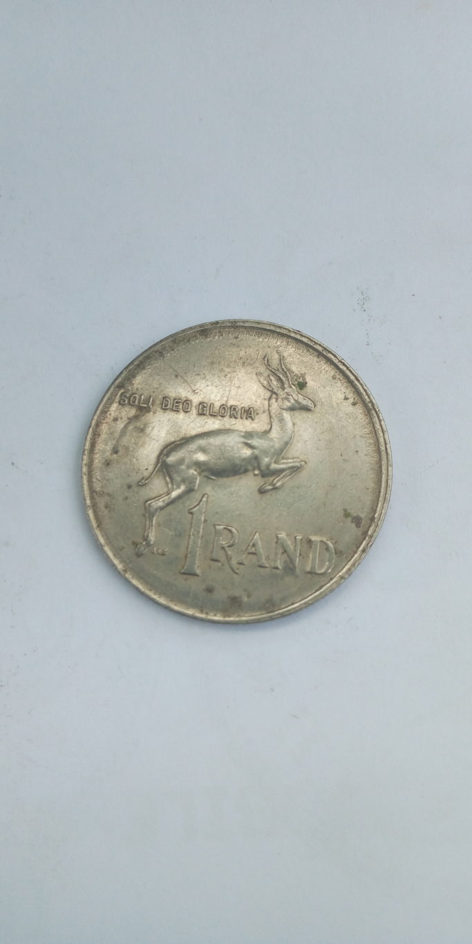 1987 suid africa 1 rand ,soli Deo gloria