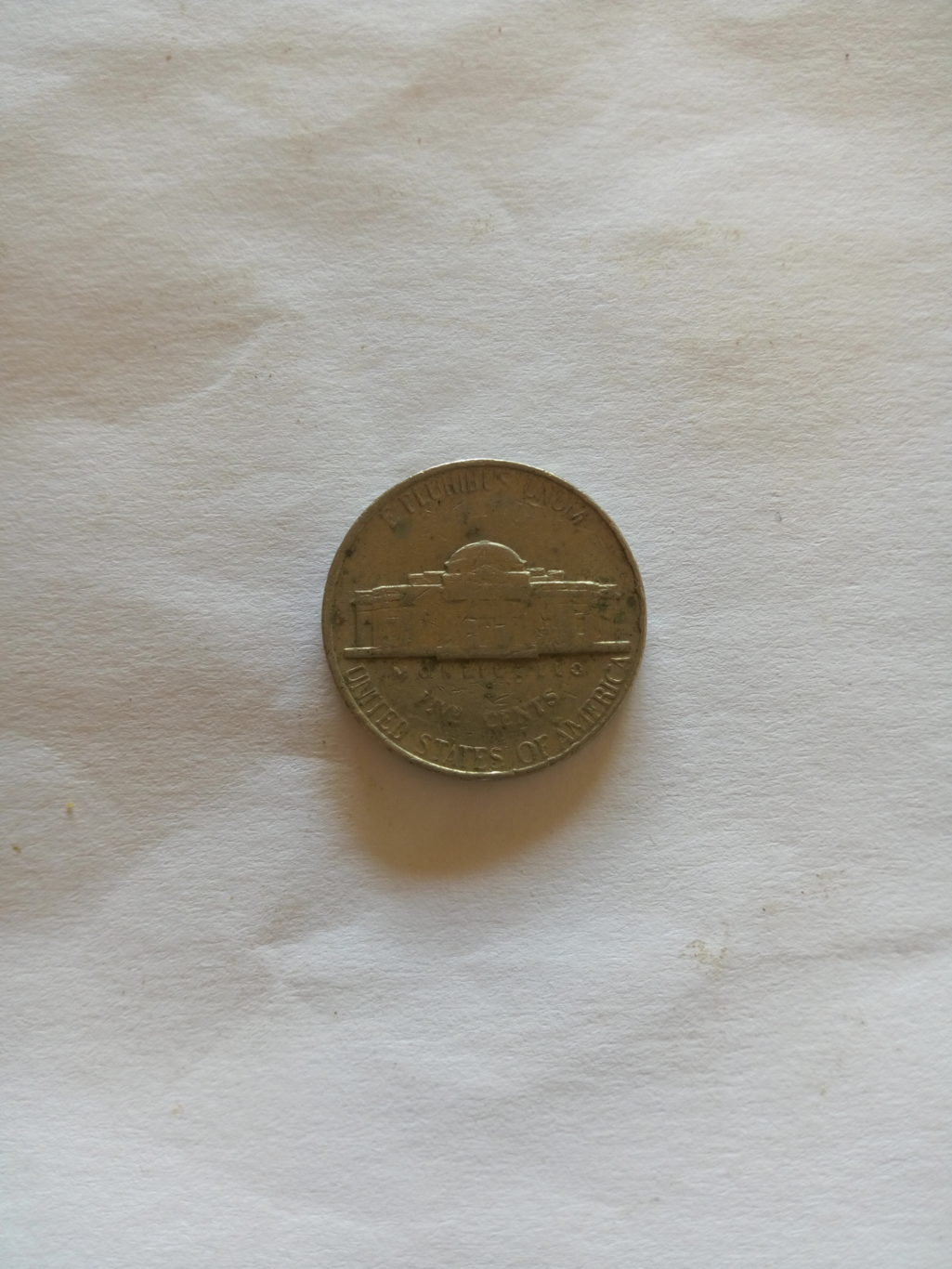 1990_ united states of America 5 cents