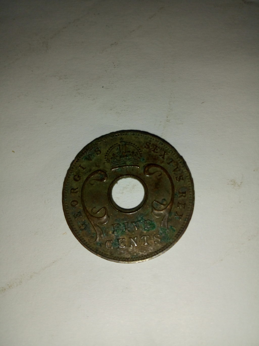 1951_ georgivs east Africa five cents