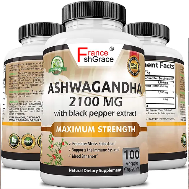 ASHWAGANDHA 2100mg with black Pepper Extract