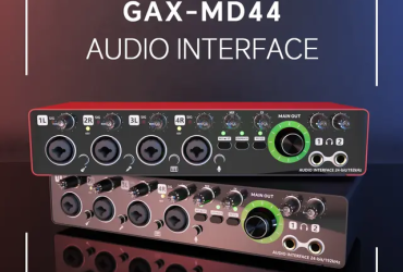 GAX-MD44 The Newest 4 Channel Audio Sound Card 4 in 4 Interface de Audio for Podcast Recording Music Instrument