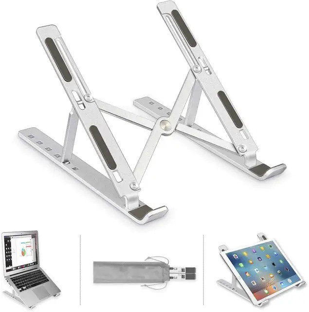 Foldable Laptop Stand Aluminium Alloy Adjustable Laptop Holder Tablet Stand Portable Laptop Stand For Computer